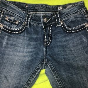 Miss Me Jeans - Miss me boot cut distressed pockets Miss Me Jeans - Miss me boot cut distressed pockets
